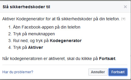Sikkerhedskoder FB